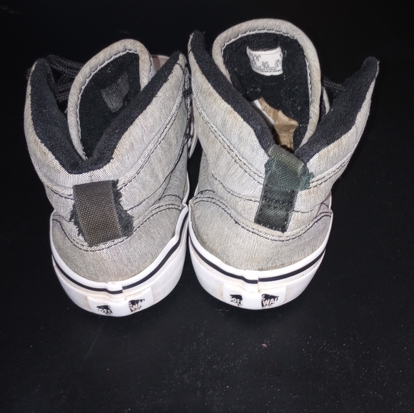 Vans 721356 Kids Hi-Top Basketball Shoes Gray Size 1.5Y - Picture 5 of 8